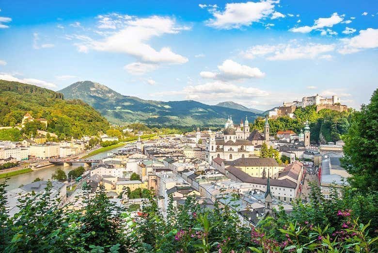 Aerial view of Salzburg
