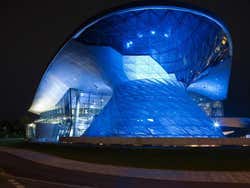 BMW Welt at night