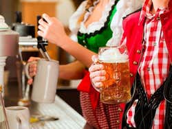 Pouring beer at Oktoberfest