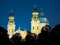 Theatinerkirche at nightfall